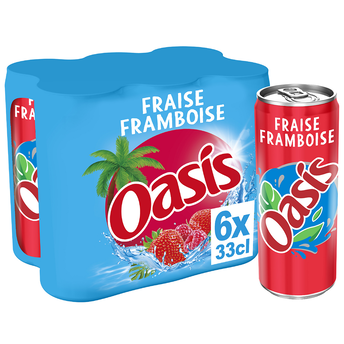 Image de Boisson fraise framboise OASIS - 6 canettes de