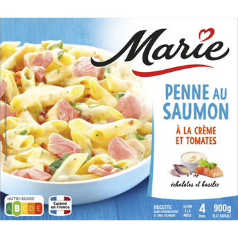 Image de Penne au saumon à la crème tomates et basilic MARIE