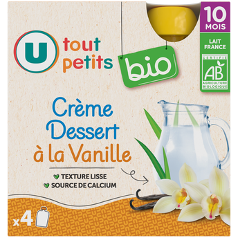 Image de U TOUT PETITS BIO
Gourdes Bébé Crème saveur vanille dès 10 mois