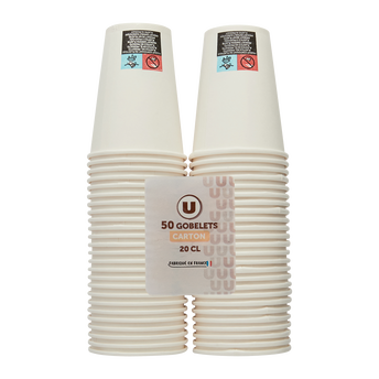 Image de U MAISON
Gobelet en carton 20cl pack de