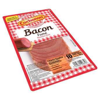 Image de Bacon fumé COCHONOU, 10 tranches