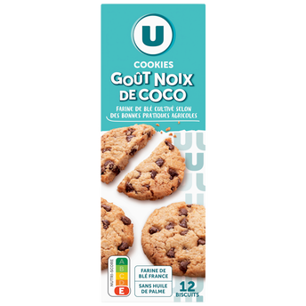 Image de U
Cookies noix de coco et pépite de chocolat paquet de