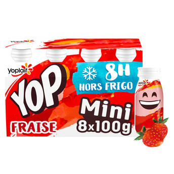 Image de Yaourt à boire aromatisé fraise MINI YOP