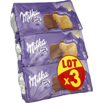 Image de Biscuits nappés au chocolat au lait Choco Moo MILKA - Paquet de
