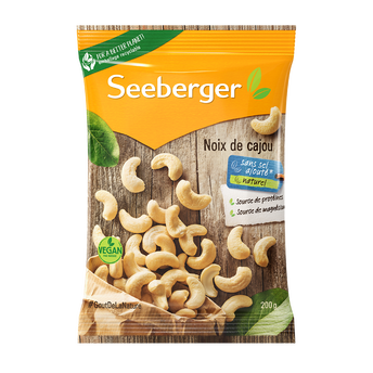 Image de Noix de cajou naturelles, SEEBERGER, sachet