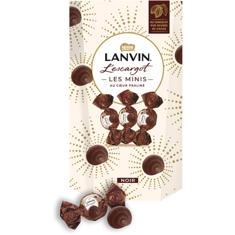 Image de L'escargot mini au chocolat noir LANVIN, boîte de