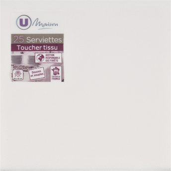 Image de U MAISON
Serviettes 40X40cm Blanc