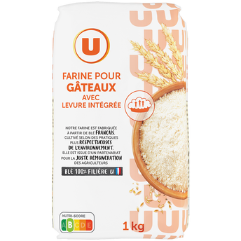 Image de U
Farine à gateaux avec poudres à lever incorporées  sachet de