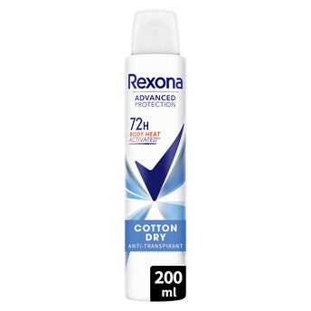 Image de Déodorant femme anti-transpirant cotton dry 72h REXONA aérosol
