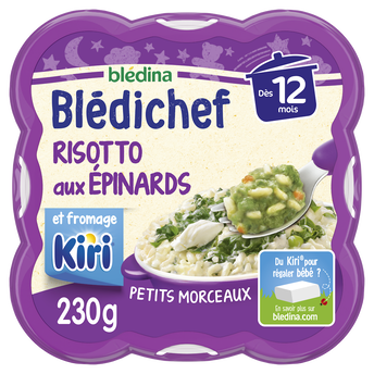 Image de Plat bébé Risotto aux épinards Kiri dès 12 mois BLEDICHEF BLEDINA