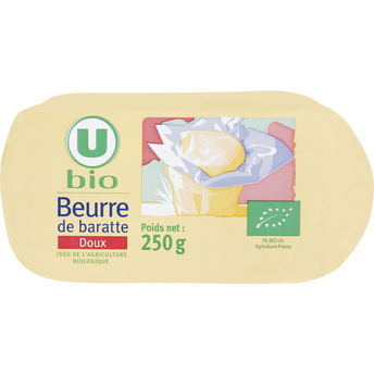 Image de U BIO
Beurre doux de baratte plaquette de