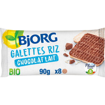 Image de Galettes de riz Chocolat au lait BIO Sans gluten BJORG - Paquet de