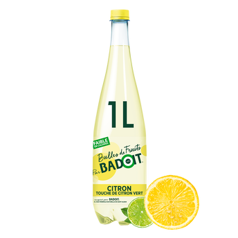 Image de Eau gazeuse aromatisée citron/citron vert BADOIT BULLES DE FRUITS