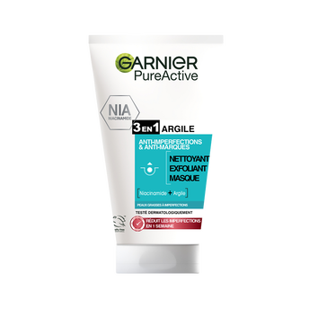 Image de Gel Nettoyant 3en1 Argile Pour Peaux À Imperfections GARNIER - Tube