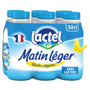 Image de Lait sans lactose 1,2% mg MATIN LEGER LACTEL UHT bouteille