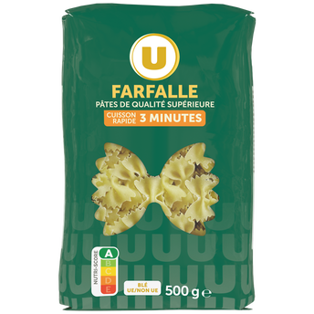 Image de U
Farfalles cuisson rapide