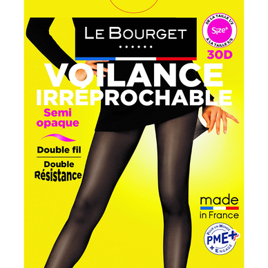 Collant Opaque LE BOURGET Voilance T3 Noir - Neuf Avec étiquettes - Basique Femme