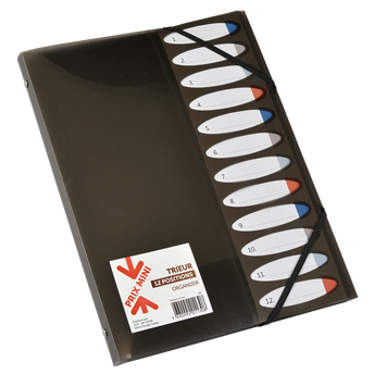 Image de Trieur à élastique 12 positions polypro standard - PRIX