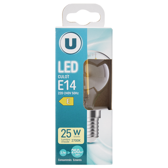 Image de U
Ampoule Led Mini ronde 25w E14 transparente