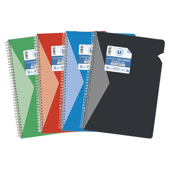 Image de U
Cahier spirale 21x29,7cm petits carreaux 5x5 90g 100p