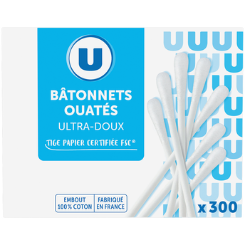 Image de U
Bâtonnets ouatés sticks papier  boîte de