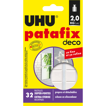 Image de UHU Patafix Déco - Pâte à fixer, super-Fortes (Jusqu'à 3 kg), repositionnables, blanche, 32