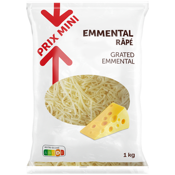 Image de Emmental râpé pasteurisé 30%MG PRIX MINI - 1