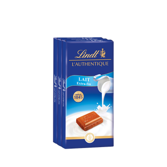 Image de Tablette chocolat maître chocolatier lait ext.fin LINDT x3