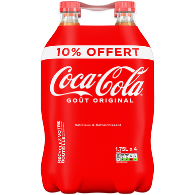 Soda (consigne) COCA-COLA : la bouteille 1L consignée à 0,35 € à Prix  Carrefour