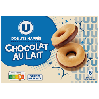 Image de U
Doonuts nappés chocolat au lait, paquet