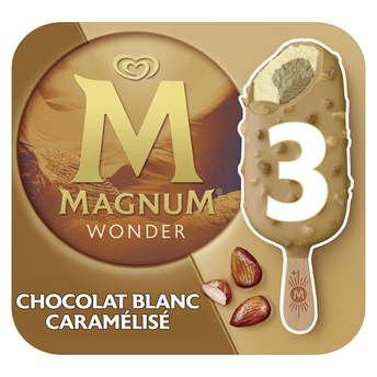 Image de Bâtonnets glacés MAGNUM wonder gloden toffee - x3