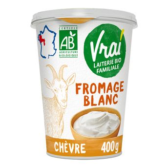 Image de Fromage blanc nature au lait de chèvre BIO VRAI, pot de