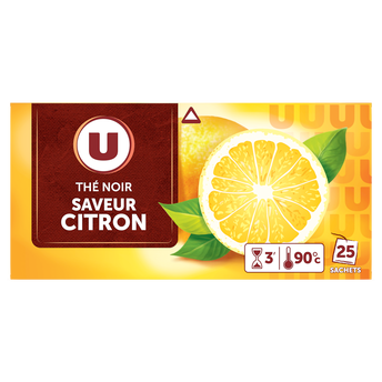 Image de U
Thé noir saveur citron U - Boîte de 25 sachets