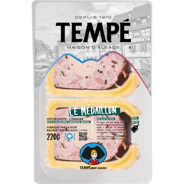 Tempé Pâté En Croute Médaillon, Tempe, 2 Tranches, 220g
