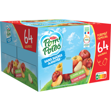 Acheter Materne Pom'potes pomme brugnon sans sucres ajoutés, 4x90g