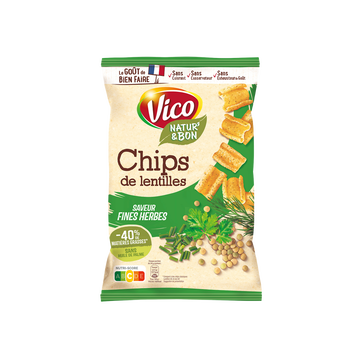 Vico Natur'& Bon Chips De Lentilles Et Fines Herbes Vico, 85g