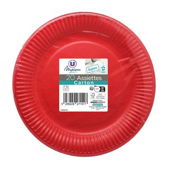 Image de U MAISON
Assiette en carton fsc sans plastique diamètre