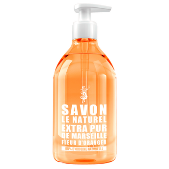 Image de Savon liquide extra pur de marseille fleur d'oranger SAVON LE NATUREL,pompe de