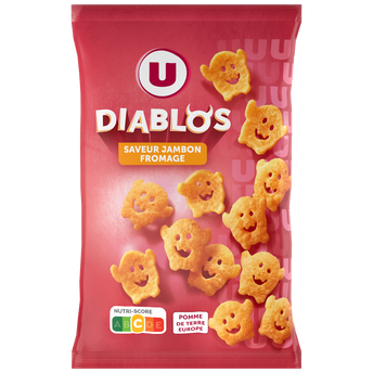 Image de U
Biscuit apéritif Snacks diablos goût jambon fromage