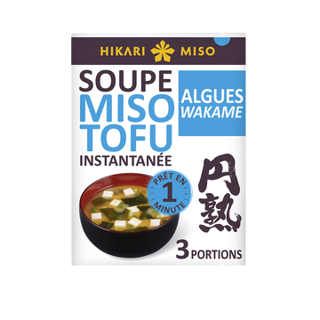 Hikari Miso Soupe Instantanée Miso Tofu Algues Wakame Hikari Miso, 58g