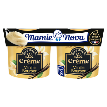 Image de Crème Dessert Vanille Bourbon MAMIE NOVA - 2 pots de