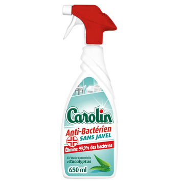Carolin Nettoyant Antibactérien Eucalyptus Carolin - Pistolet 650ml