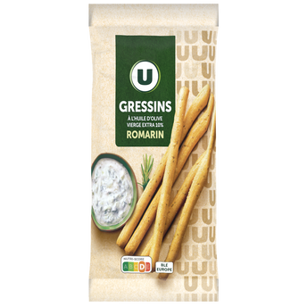 Image de U
Gressins à l'huile d'olive et romarin paquet de
