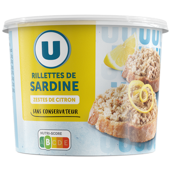Image de U
Rillettes de sardine aux zestes de citron