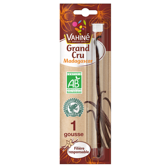 Image de Gousse de vanille grand cru Madasgascar bio VAHINE