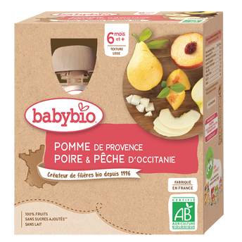 Image de Gourde pomme poire pêche BABYBIO