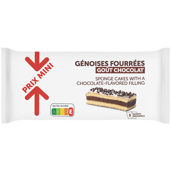 Image de Génoises fourrées goût chocolat PRIX MINI x5