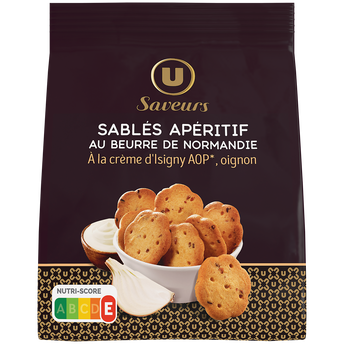 Image de U SAVEURS
Sablés apéritifs pur beurre à la crème, oignon AOP