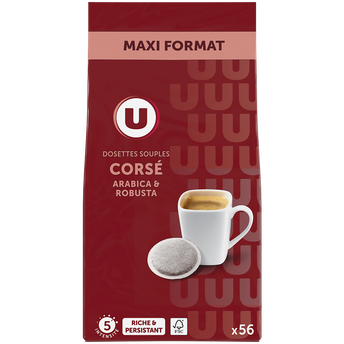 Image de U
Café dosettes CORSÉ N°5 - compatible SENSEO