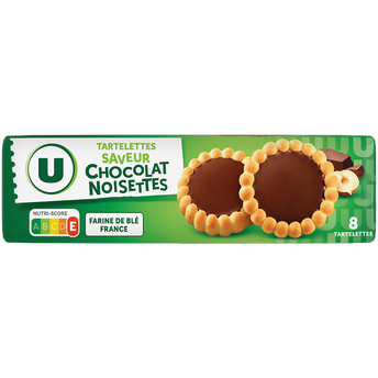 Image de U
Tartelettes rondes saveur chocolat noisettes, x8
